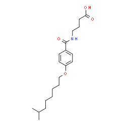 ChemSpider 2D Image | 4-({4-[(7-Methyloctyl)oxy]benzoyl}amino)butanoic acid | C20H31NO4
