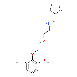ChemSpider 2D Image | 2-[2-(2,6-Dimethoxyphenoxy)ethoxy]-N-(tetrahydro-2-furanylmethyl)ethanamine | C17H27NO5