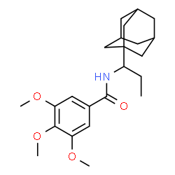 ChemSpider 2D Image | N-[1-(Adamantan-1-yl)propyl]-3,4,5-trimethoxybenzamide | C23H33NO4