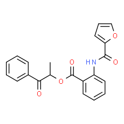 ChemSpider 2D Image | 1-Oxo-1-phenyl-2-propanyl 2-(2-furoylamino)benzoate | C21H17NO5