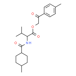 ChemSpider 2D Image | 2-(4-Methylphenyl)-2-oxoethyl N-[(4-methylcyclohexyl)carbonyl]valinate | C22H31NO4