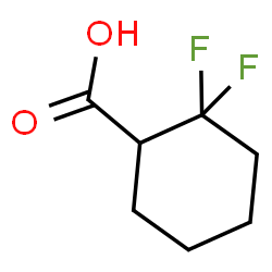 ChemSpider 2D Image | 2,2-Difluorocyclohexanecarboxylic acid | C7H10F2O2