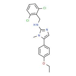 ChemSpider 2D Image | N-(2,6-Dichlorobenzyl)-5-(4-ethoxyphenyl)-1-methyl-1H-imidazol-2-amine | C19H19Cl2N3O