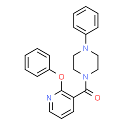 ChemSpider 2D Image | (2-Phenoxy-3-pyridinyl)(4-phenyl-1-piperazinyl)methanone | C22H21N3O2