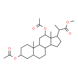 ChemSpider 2D Image | Methyl 2-(3,12-diacetoxy-10,13-dimethylhexadecahydro-1H-cyclopenta[a]phenanthren-17-yl)propanoate | C27H42O6