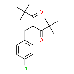 ChemSpider 2D Image | 4-(4-Chlorobenzyl)-2,2,6,6-tetramethyl-3,5-heptanedione | C18H25ClO2