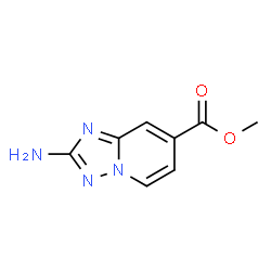 ChemSpider 2D Image | Methyl 2-amino[1,2,4]triazolo[1,5-a]pyridine-7-carboxylate | C8H8N4O2