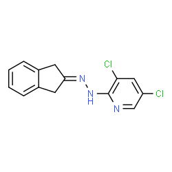 ChemSpider 2D Image | 3,5-Dichloro-2-[2-(1,3-dihydro-2H-inden-2-ylidene)hydrazino]pyridine | C14H11Cl2N3
