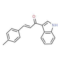 ChemSpider 2D Image | (2E)-1-(1H-Indol-3-yl)-3-(4-methylphenyl)-2-propen-1-one | C18H15NO