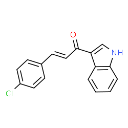 ChemSpider 2D Image | (2E)-3-(4-Chlorophenyl)-1-(1H-indol-3-yl)-2-propen-1-one | C17H12ClNO