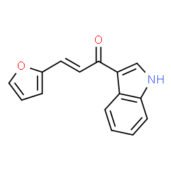 ChemSpider 2D Image | (2E)-3-(2-Furyl)-1-(1H-indol-3-yl)-2-propen-1-one | C15H11NO2