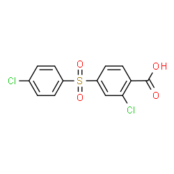 ChemSpider 2D Image | 2-Chloro-4-[(4-chlorophenyl)sulfonyl]benzoic acid | C13H8Cl2O4S