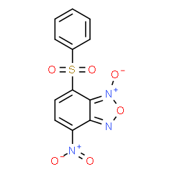 ChemSpider 2D Image | 4-Nitro-7-(phenylsulfonyl)-2,1,3-benzoxadiazole 1-oxide | C12H7N3O6S