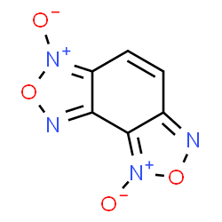 ChemSpider 2D Image | benzo(1,2-c:3,4-c')bis(1,2,5)oxadiazole-1,6-dioxide | C6H2N4O4