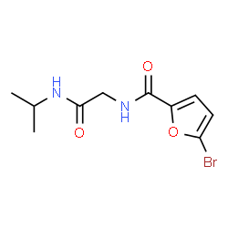 ChemSpider 2D Image | 5-Bromo-N-[2-(isopropylamino)-2-oxoethyl]-2-furamide | C10H13BrN2O3