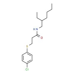 ChemSpider 2D Image | 3-[(4-Chlorophenyl)sulfanyl]-N-(2-ethylhexyl)propanamide | C17H26ClNOS