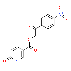 ChemSpider 2D Image | 2-(4-Nitrophenyl)-2-oxoethyl 6-oxo-1,6-dihydro-3-pyridinecarboxylate | C14H10N2O6