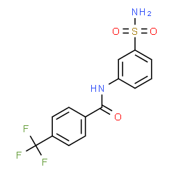 ChemSpider 2D Image | N-(3-Sulfamoylphenyl)-4-(trifluoromethyl)benzamide | C14H11F3N2O3S