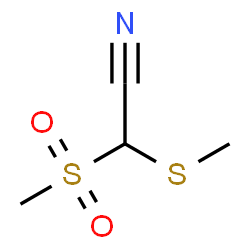 ChemSpider 2D Image | (Methylsulfanyl)(methylsulfonyl)acetonitrile | C4H7NO2S2