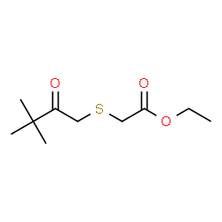 ChemSpider 2D Image | Ethyl [(3,3-dimethyl-2-oxobutyl)sulfanyl]acetate | C10H18O3S