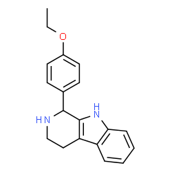 ChemSpider 2D Image | 1-(4-Ethoxyphenyl)-2,3,4,9-tetrahydro-1H-beta-carboline | C19H20N2O