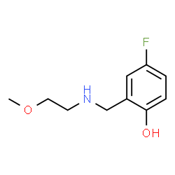 ChemSpider 2D Image | 4-Fluoro-2-{[(2-methoxyethyl)amino]methyl}phenol | C10H14FNO2