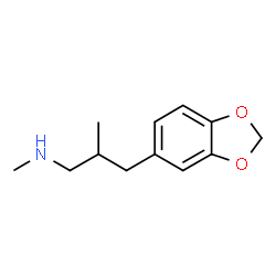 ChemSpider 2D Image | 3-(1,3-Benzodioxol-5-yl)-N,2-dimethyl-1-propanamine | C12H17NO2
