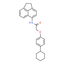ChemSpider 2D Image | 2-(4-Cyclohexylphenoxy)-N-(1,2-dihydro-5-acenaphthylenyl)acetamide | C26H27NO2