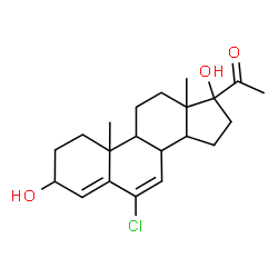 ChemSpider 2D Image | 6-Chloro-3,17-dihydroxypregna-4,6-dien-20-one | C21H29ClO3