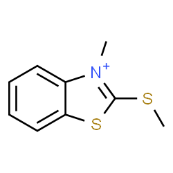 ChemSpider 2D Image | 3-Methyl-2-(methylsulfanyl)-1,3-benzothiazol-3-ium | C9H10NS2