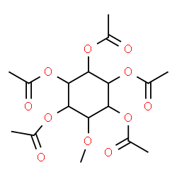 ChemSpider 2D Image | 6-Methoxy-1,2,3,4,5-cyclohexanepentayl pentaacetate | C17H24O11