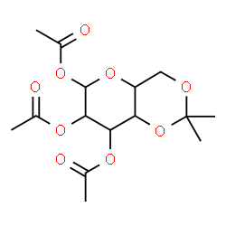 ChemSpider 2D Image | 1,2,3-Tri-O-acetyl-4,6-O-isopropylidenehexopyranose | C15H22O9