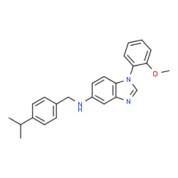ChemSpider 2D Image | N-(4-Isopropylbenzyl)-1-(2-methoxyphenyl)-1H-benzimidazol-5-amine | C24H25N3O