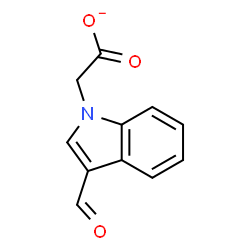 ChemSpider 2D Image | (3-Formyl-1H-indol-1-yl)acetate | C11H8NO3
