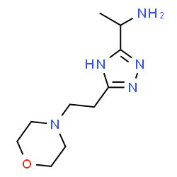 ChemSpider 2D Image | 1-{3-[2-(4-Morpholinyl)ethyl]-1H-1,2,4-triazol-5-yl}ethanamine | C10H19N5O