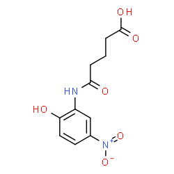 ChemSpider 2D Image | 5-[(2-Hydroxy-5-nitrophenyl)amino]-5-oxopentanoic acid | C11H12N2O6