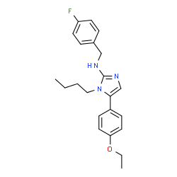 ChemSpider 2D Image | 1-Butyl-5-(4-ethoxyphenyl)-N-(4-fluorobenzyl)-1H-imidazol-2-amine | C22H26FN3O