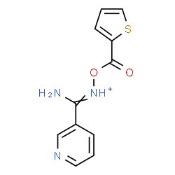 ChemSpider 2D Image | Amino(3-pyridinyl)-N-[(2-thienylcarbonyl)oxy]methaniminium | C11H10N3O2S