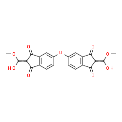 ChemSpider 2D Image | 5,5'-Oxybis{2-[hydroxy(methoxy)methylene]-1H-indene-1,3(2H)-dione} | C22H14O9