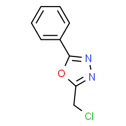 ChemSpider 2D Image | 2-(Chloromethyl)-5-phenyl-1,3,4-oxadiazole | C9H7ClN2O