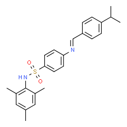 ChemSpider 2D Image | 4-[(E)-(4-Isopropylbenzylidene)amino]-N-mesitylbenzenesulfonamide | C25H28N2O2S