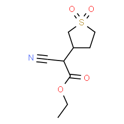 ChemSpider 2D Image | ethyl 2-cyano-2-(1,1-dioxo-1??-thiolan-3-yl)acetate | C9H13NO4S