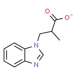 ChemSpider 2D Image | 3-(1H-Benzimidazol-1-yl)-2-methylpropanoate | C11H11N2O2