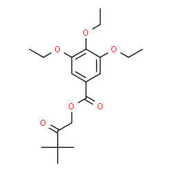 ChemSpider 2D Image | 3,3-Dimethyl-2-oxobutyl 3,4,5-triethoxybenzoate | C19H28O6