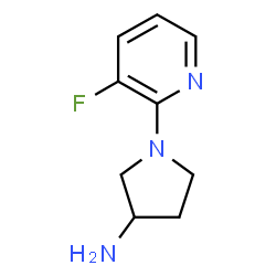 ChemSpider 2D Image | 1-(3-Fluoro-2-pyridinyl)-3-pyrrolidinamine | C9H12FN3