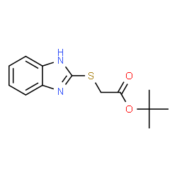 ChemSpider 2D Image | 2-Methyl-2-propanyl (1H-benzimidazol-2-ylsulfanyl)acetate | C13H16N2O2S