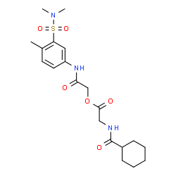 ChemSpider 2D Image | 2-{[3-(Dimethylsulfamoyl)-4-methylphenyl]amino}-2-oxoethyl N-(cyclohexylcarbonyl)glycinate | C20H29N3O6S