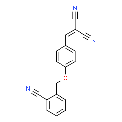 ChemSpider 2D Image | {4-[(2-Cyanobenzyl)oxy]benzylidene}malononitrile | C18H11N3O
