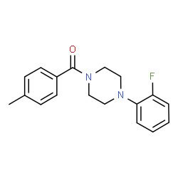 ChemSpider 2D Image | [4-(2-Fluorophenyl)-1-piperazinyl](4-methylphenyl)methanone | C18H19FN2O