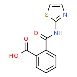 ChemSpider 2D Image | 2-(1,3-Thiazol-2-ylcarbamoyl)benzoic acid | C11H8N2O3S